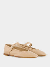 Le Monde Beryl Fawn Leather Mary Jane Flats