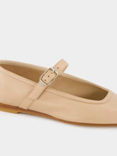 Le Monde Beryl Fawn Leather Mary Jane Flats