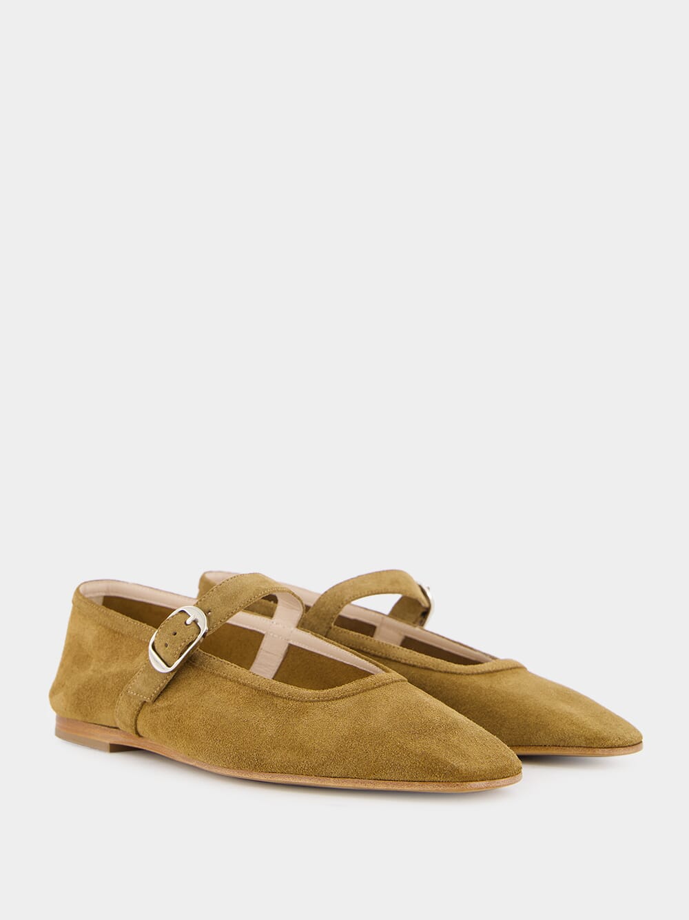 Taupe Suede Ballet Mary Jane