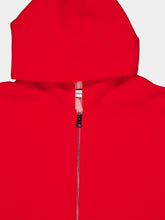 Givenchy Red and Pink Couture Seam Zip Hooded Sweatshirt