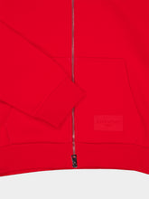 Givenchy Red and Pink Couture Seam Zip Hooded Sweatshirt