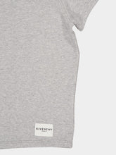 Givenchy Light Grey Cotton T-Shirt with Logo Patch