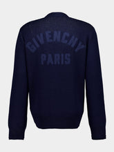 Givenchy Dark Navy Cotton V-Neck Cardigan