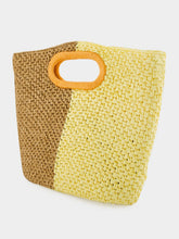 Marni Yellow and Brown Paper Raffia Seaside Bag