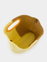 Marni Yellow and Brown Paper Raffia Seaside Bag