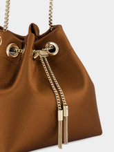 Jimmy Choo Bronze Satin Bon Bon Handbag