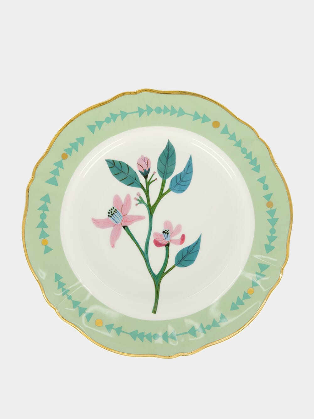 Botanical Porcelain Green Dinner Plate