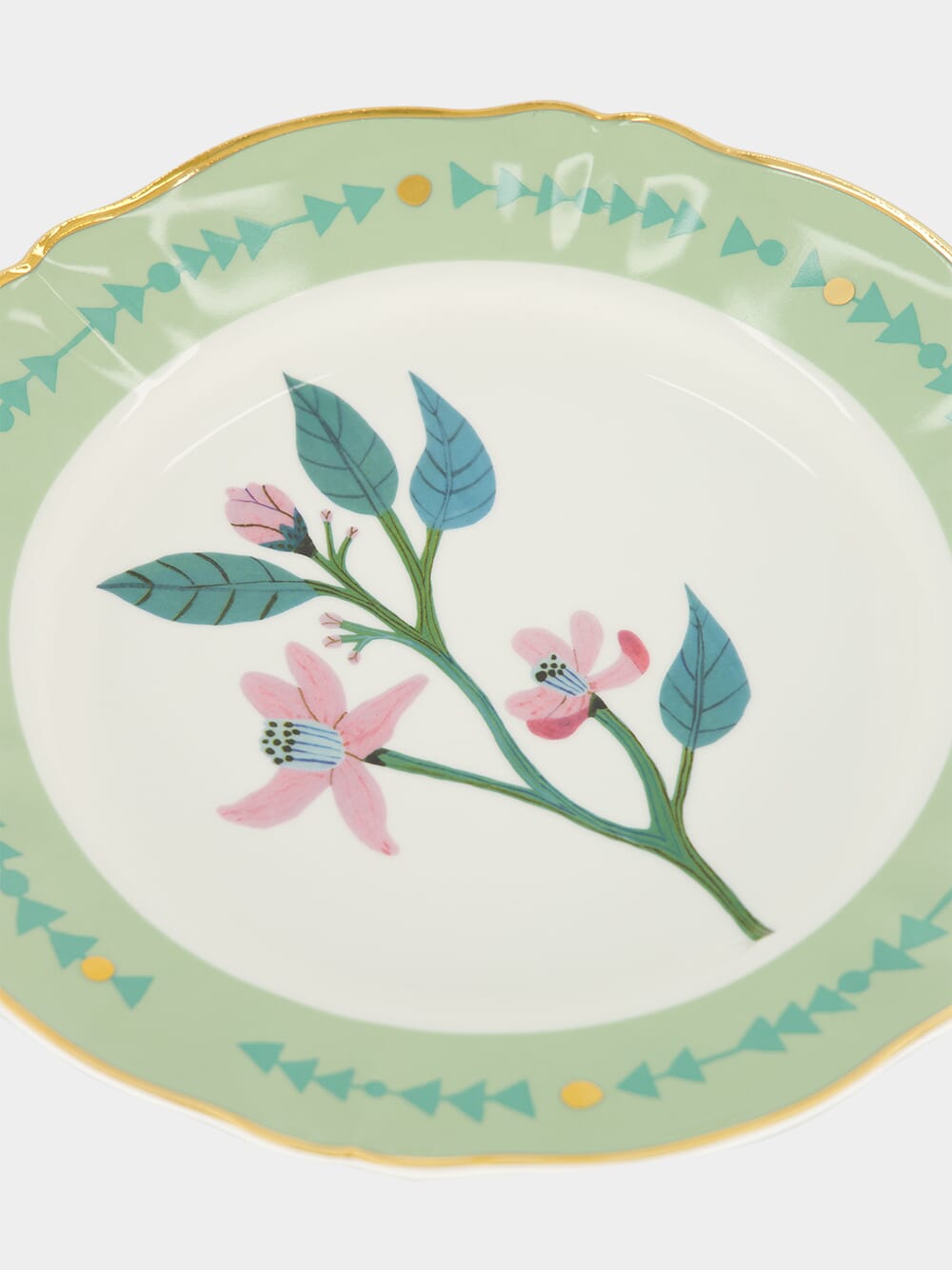 Botanical Porcelain Green Dinner Plate