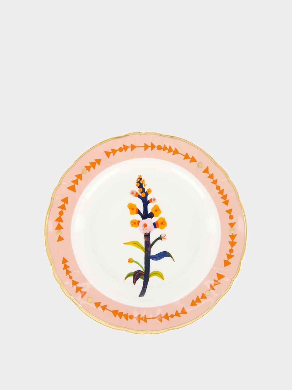 Botanica Orange Porcelain Dessert Plate