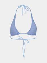 Bond-Eye Powder Blue Stripe Sofie Triangle Bikini Top