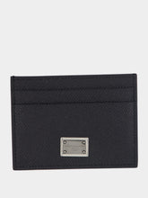 Dolce & Gabbana Black Dauphine Leather Card Holder