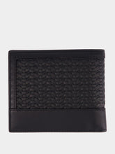 Dolce & Gabbana Black Woven Calfskin Leather Wallet