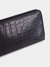Dolce & Gabbana Night Blue Crocodile Leather Zip Wallet