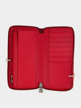 Dolce & Gabbana Red Crocodile Leather Zip Wallet