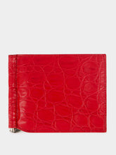 Dolce & Gabbana Bordeaux Caiman Leather Bifold Wallet