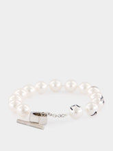 Marni White Pearl Logo Bracelet