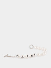 Marni White Pearl Logo Bracelet