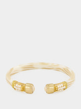 Gas Bijoux Sarina Acetate Ivory and Gold Bracelet