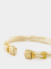 Gas Bijoux Sarina Acetate Ivory and Gold Bracelet