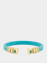Gas Bijoux Turquoise Sarina Open Bangle with Semi-Precious Stones