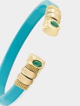 Gas Bijoux Turquoise Sarina Open Bangle with Semi-Precious Stones