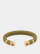 Gas Bijoux Sarina Khaki and Gold Cuff Bracelet