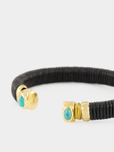 Gas Bijoux Black and Turquoise Sarina Cuff Bracelet