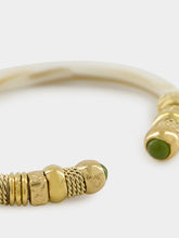 Gas Bijoux Gold and White Sari Open Bangle