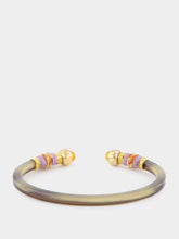 Gas Bijoux Black and Orange Sari Open Bangle