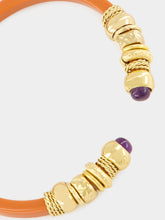 Gas Bijoux Coral Sari Open Bangle with Semi-Precious Stones