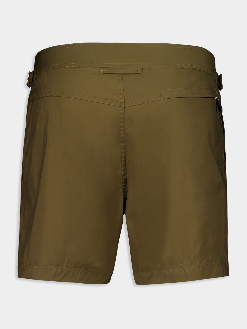 Military Green Nylon Swim Shorts