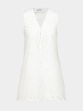 Matteau White Broderie Tie Mini Dress