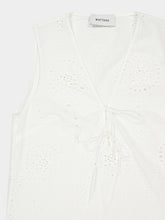 Matteau White Broderie Tie Mini Dress