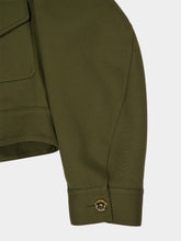 Givenchy Cropped Utility Jacket in Khaki Cotton and Wool