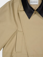 Givenchy Beige Cropped Peacoat with Leather Collar