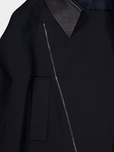 Givenchy Dark Navy Cropped Cotton Wool Peacoat
