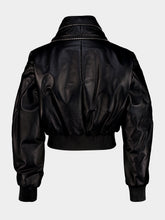 Givenchy Black Leather Cocoon Bomber Jacket