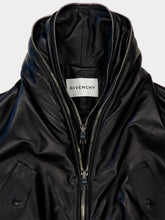 Givenchy Black Leather Cocoon Bomber Jacket