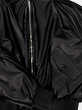 Givenchy Black Leather Cocoon Bomber Jacket