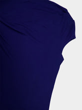 Givenchy Sapphire Asymmetric Draped Dress