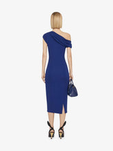 Givenchy Sapphire Asymmetric Draped Dress