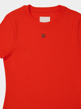 Givenchy Orange 4G Plaque Short-Sleeved Mini Dress