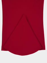 Givenchy Dark Red Sliced Midi Dress in Crepe Cady