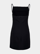 Givenchy Black Sliced Crepe Cady Mini Dress