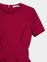 Givenchy Red Cherry Midi Wrapped Dress in Crepe Cady