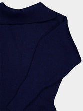 Givenchy Cobalt Blue Slashed Wool and Cashmere Mini Dress