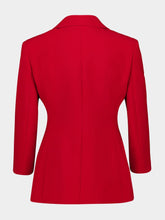 Givenchy Dark Red Crepe Cady Single-Breasted Jacket