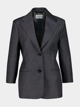 Givenchy Grey Mix Wool Single-Breasted Blazer