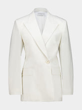 Givenchy White Double-Breasted Cocoon Jacket
