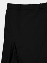 Givenchy Black Asymmetric Wool Midi Skirt